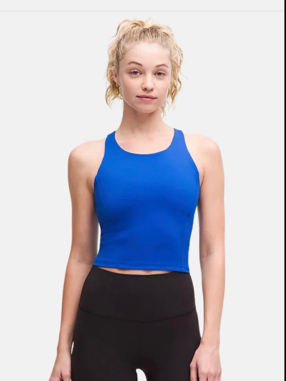 Lululemon Athleta Align High-Neck Tank Top in Poolside Blue Size 14 GUC So Cute
